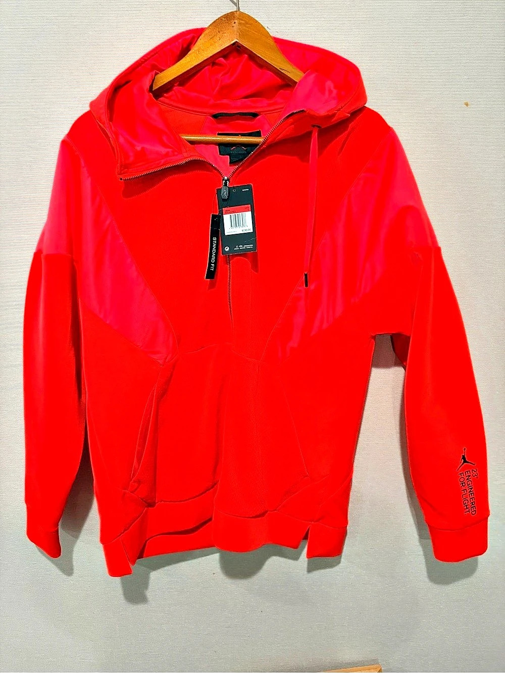Jordan 23 Engineered Red Pullover Jacket Size Medium NWT